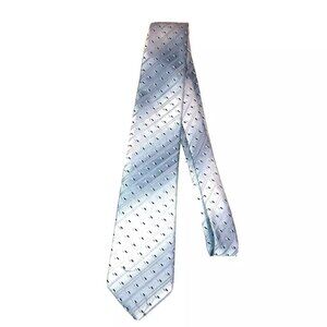 Vtg Vogue Blue Necktie Tie 55" x 3" 100% Polyester 1970s Business Designer Mens